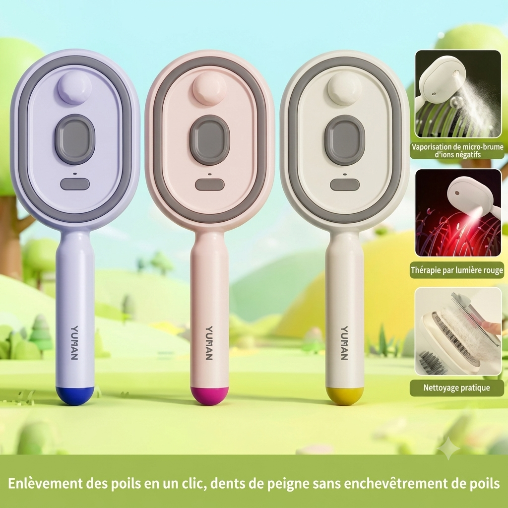 Brosse à vapeur électrique  sans fil 2 en 1