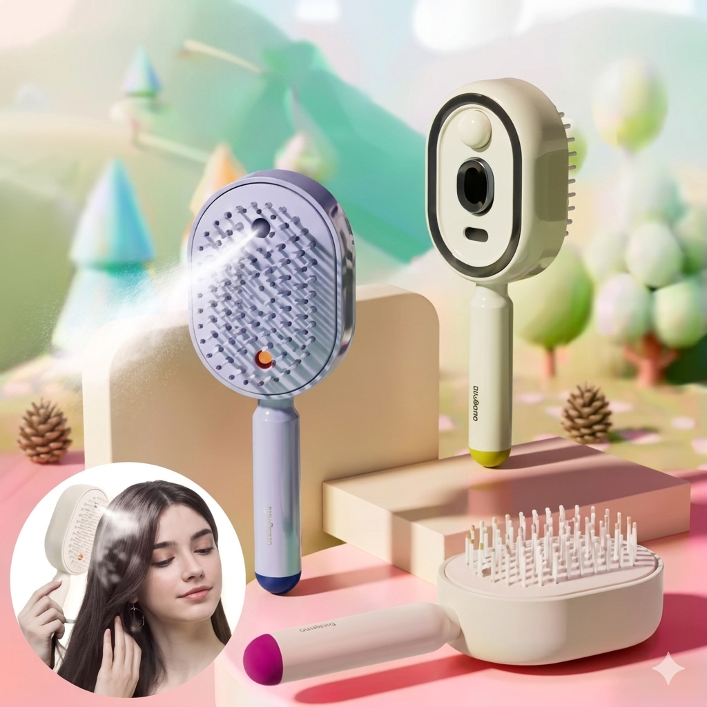 Brosse à vapeur électrique  sans fil 2 en 1
